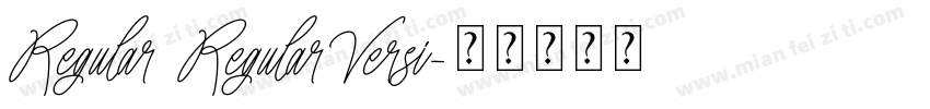 Regular RegularVersi字体转换